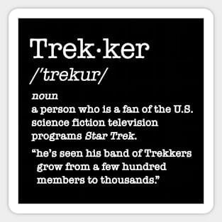 TREKKER DEFINITION - Star Trek 2.0 Sticker